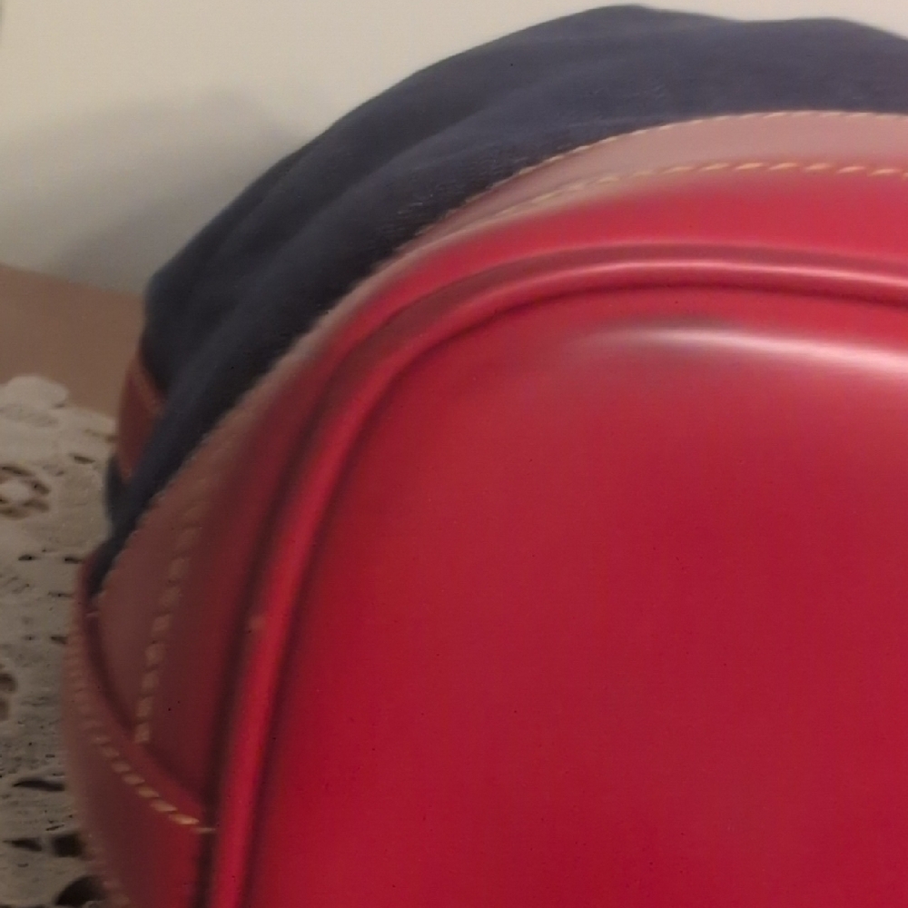 Red and Blue Denim Bucket Bag - Picture 9 of 12